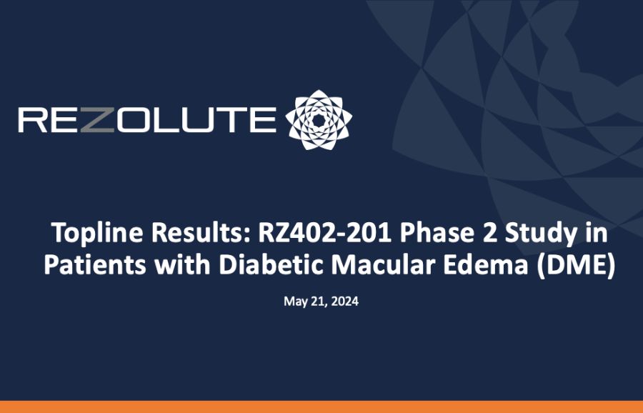 Topline Results: RZ402-201 Phase 2 Study in Patients with Diabetic Macular Edema (DME) PDF for download thumbnail